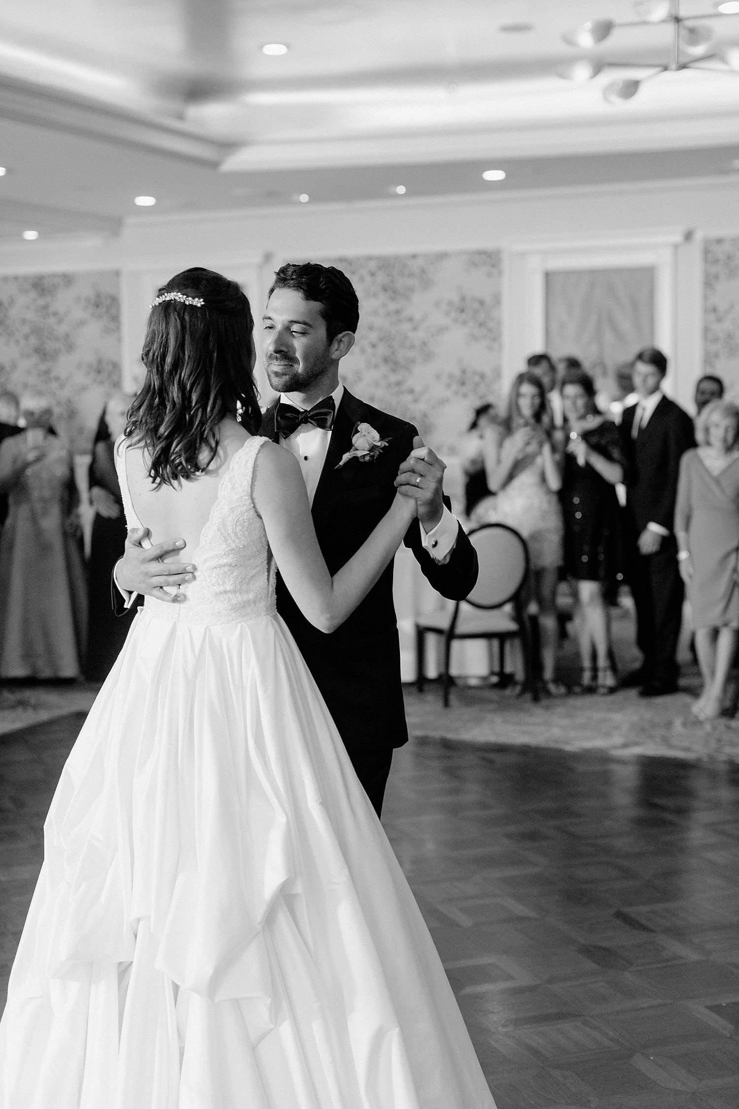 Bride and groom's first dance at The Williamsburg Inn