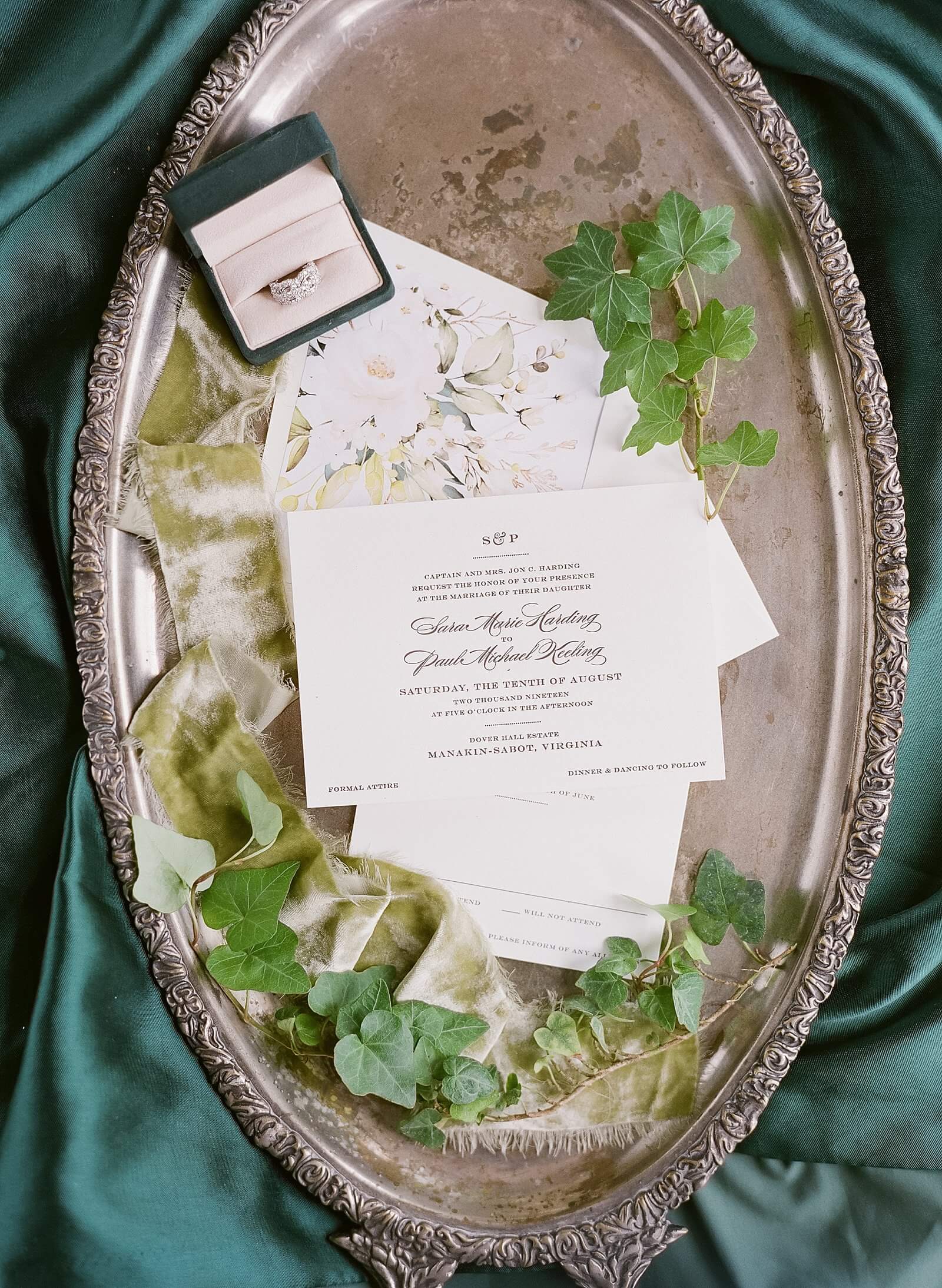 Image of bride's details at a wedding at Dover Hall Estate