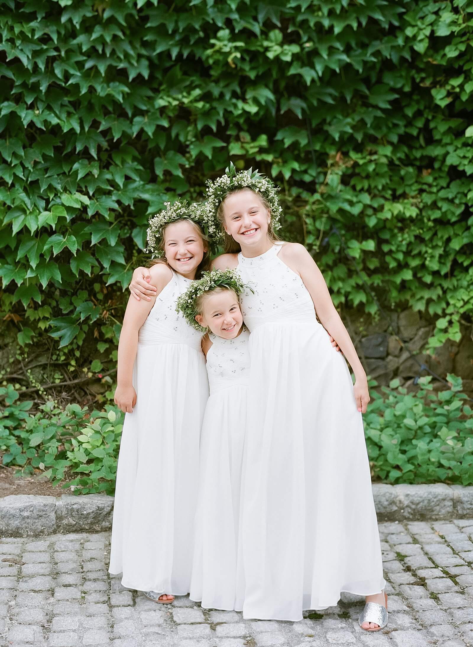 Flower girls at a wedding at Dover Hall Estate
