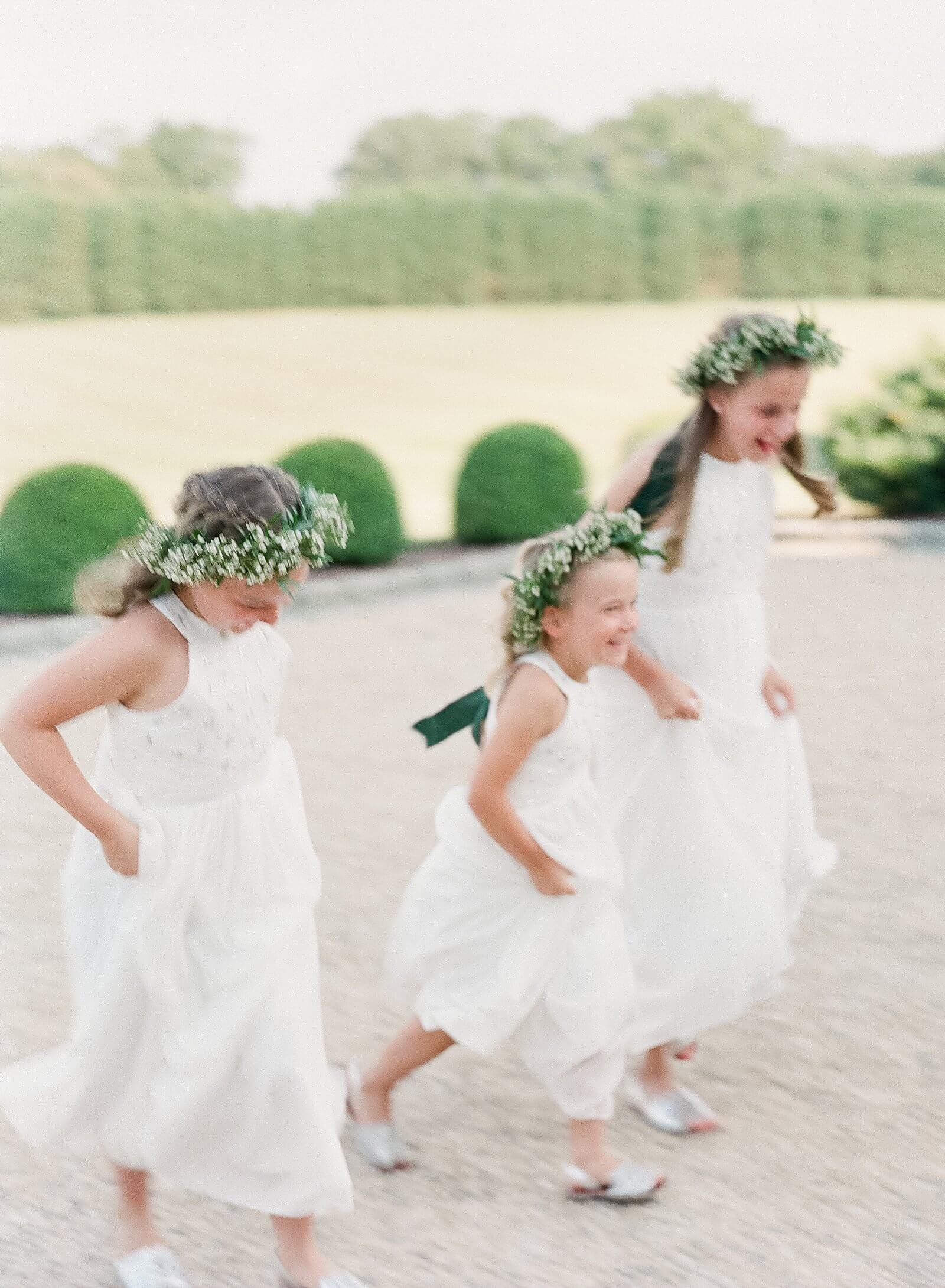 Flower girls at a wedding