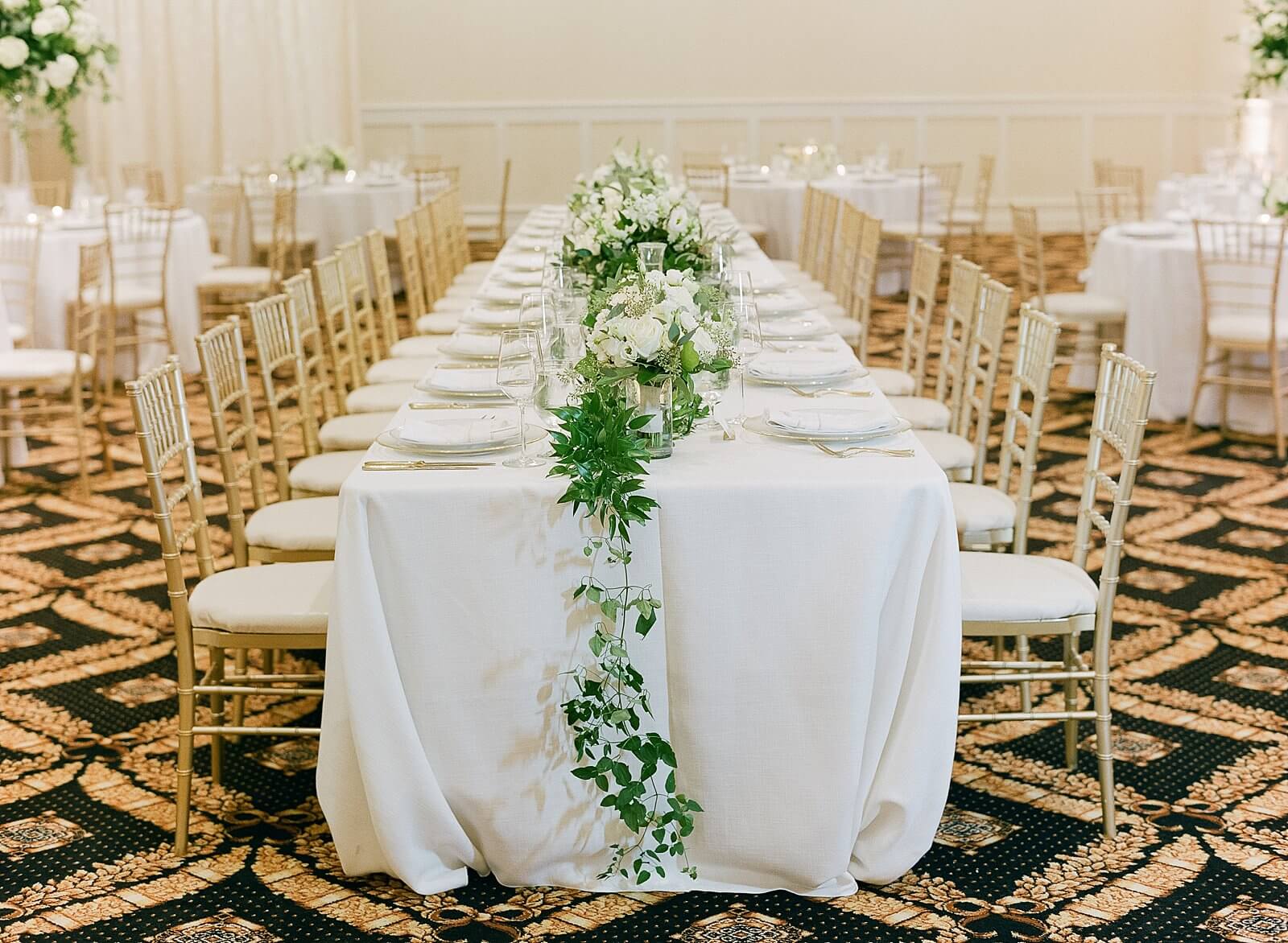 Reception details at a wedding at Trump Winery Grand Hall