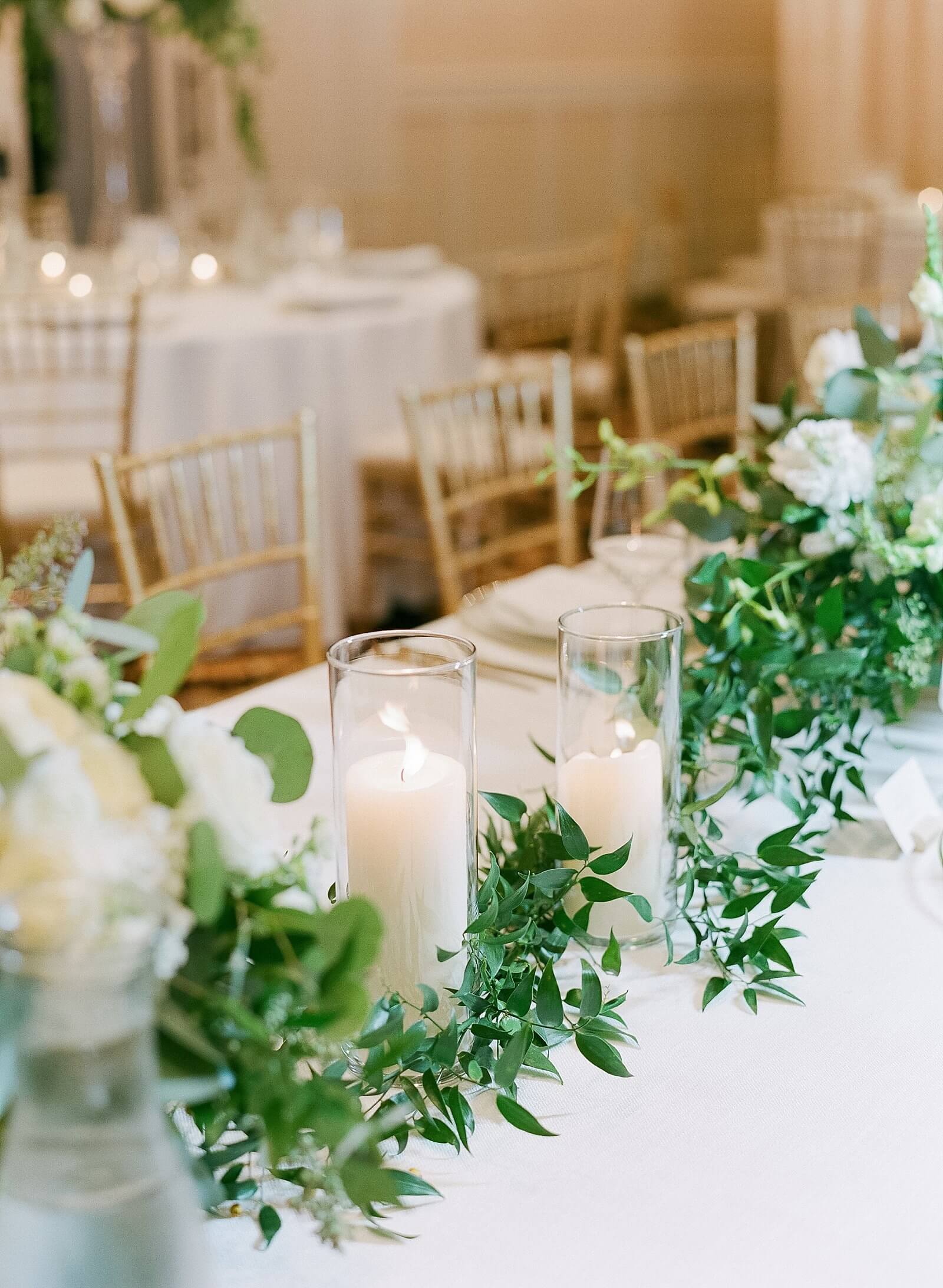 Reception details at a wedding at Trump Winery Grand Hall
