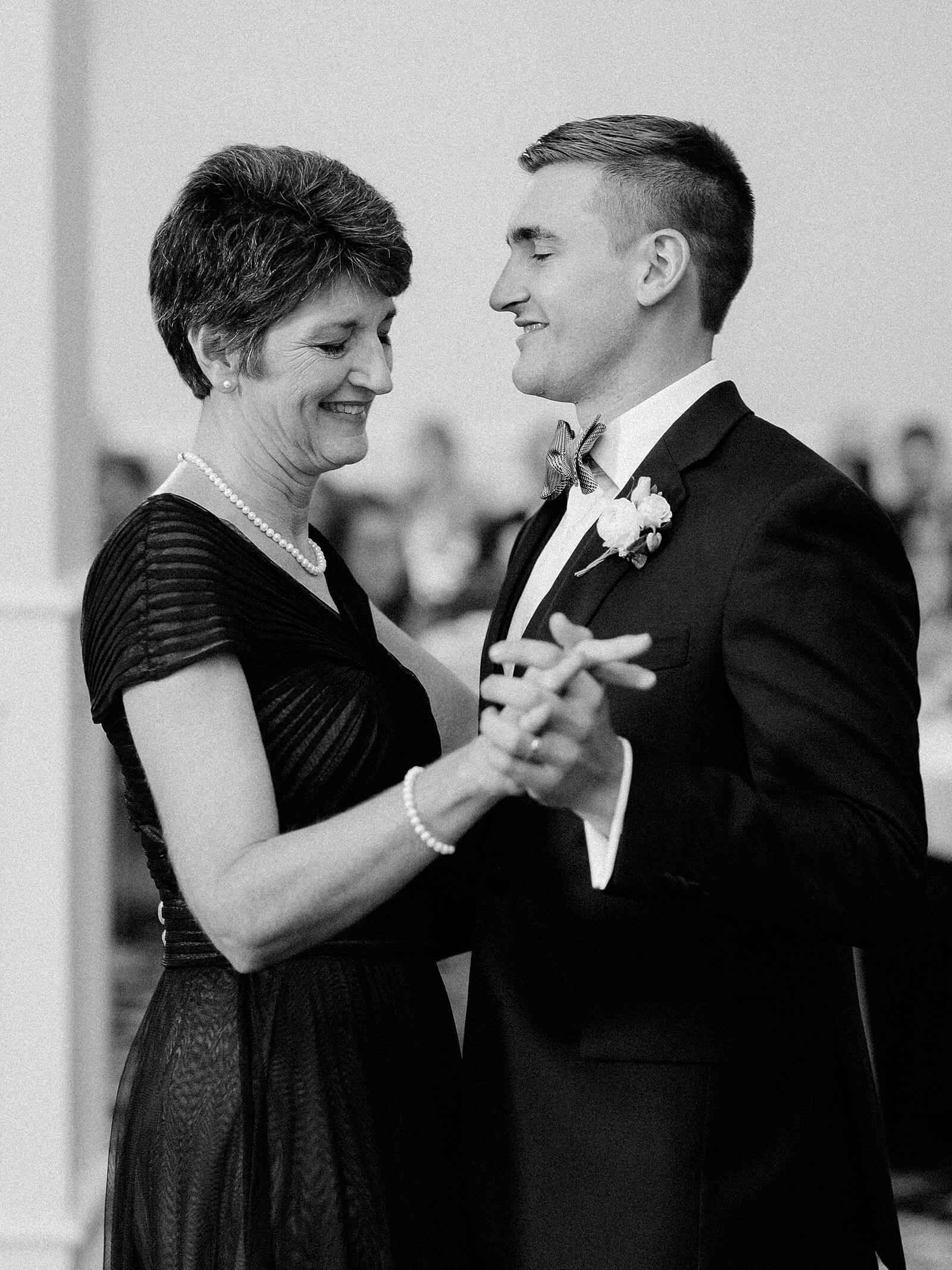 Mother son dance at a wedding at Trump Winery Grand Hall