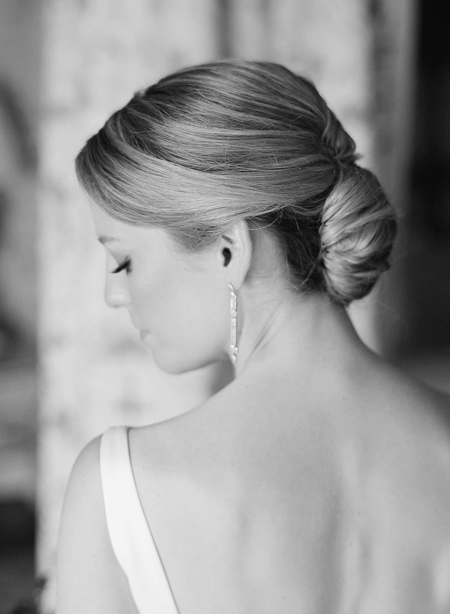 Detail image of bride's up-do.