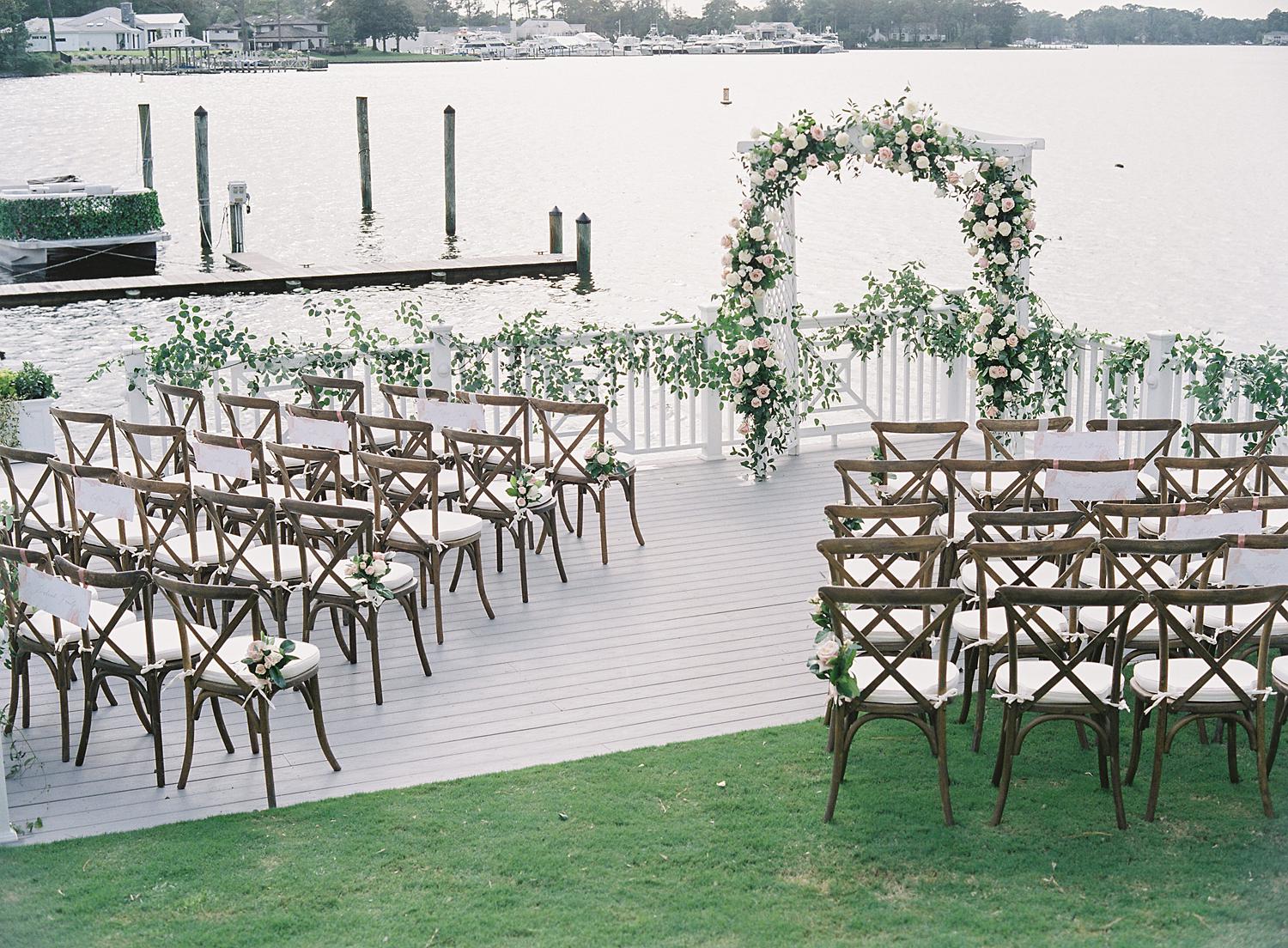 Beautiful home ceremony on the water