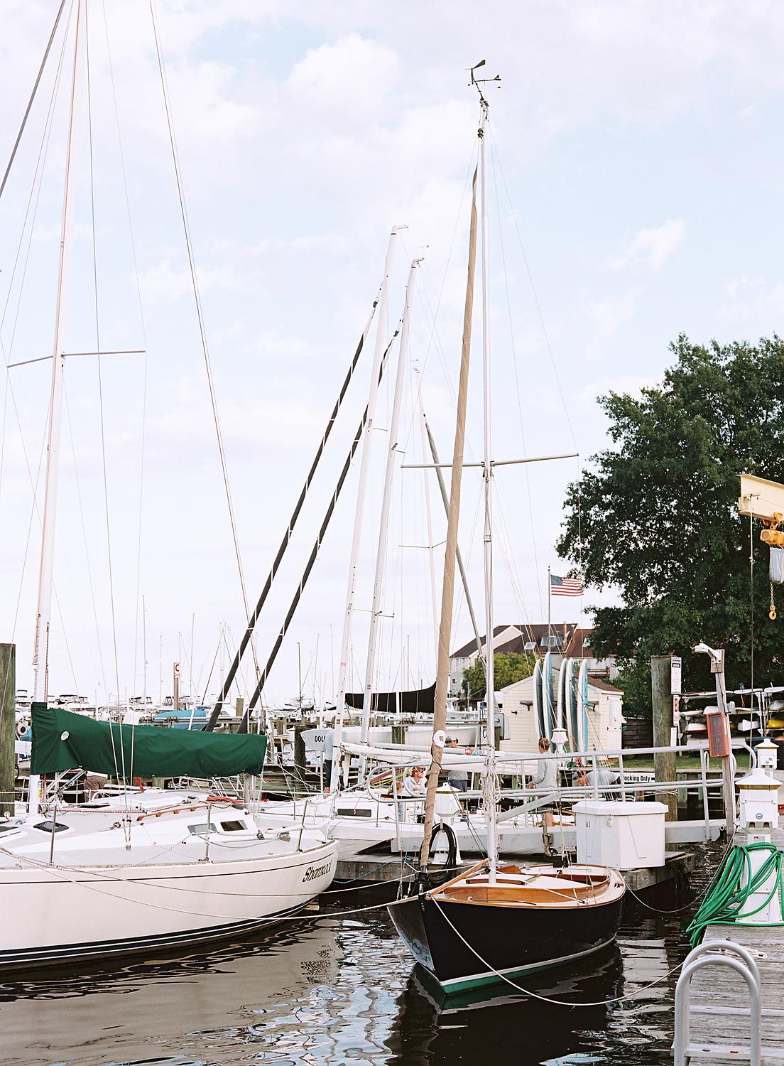 Ships in the Annapolis Harbor.