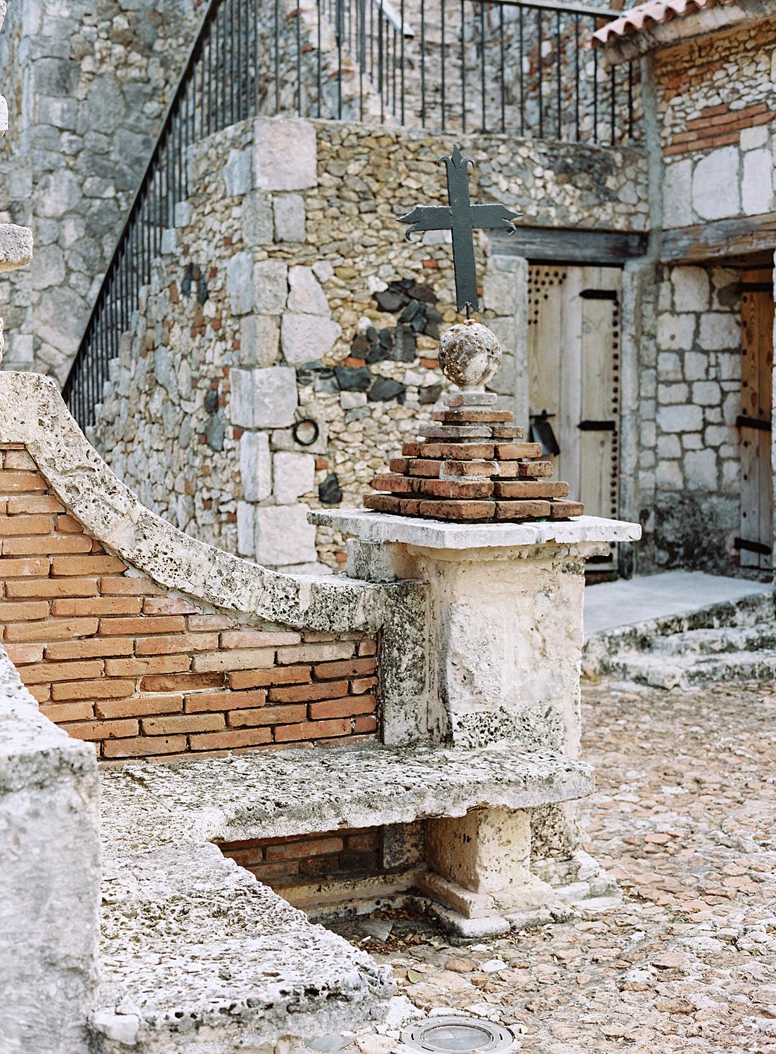 Detail of stonework at Altos De Chavon