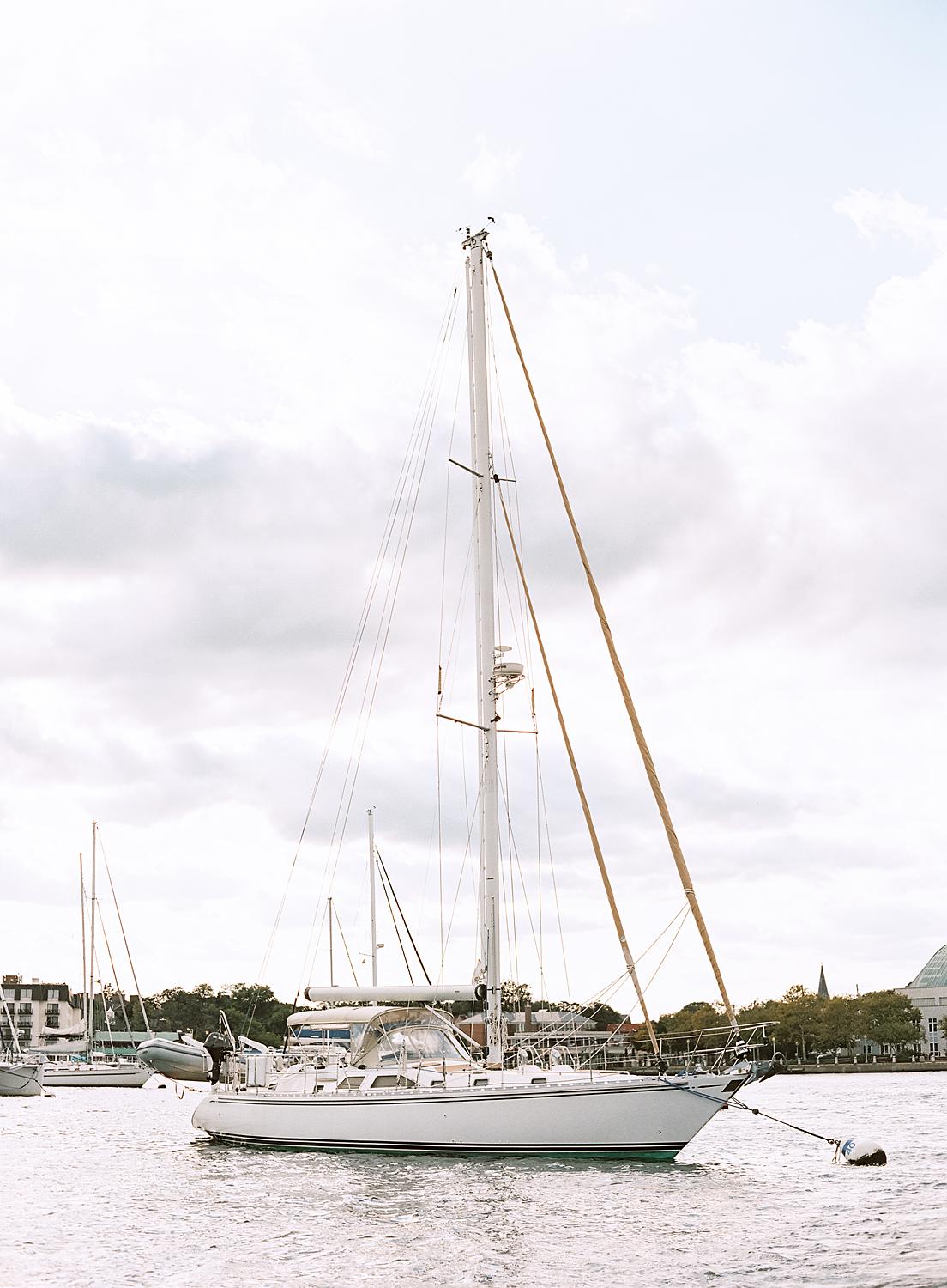 Ship in the Annapolis bay harbor.