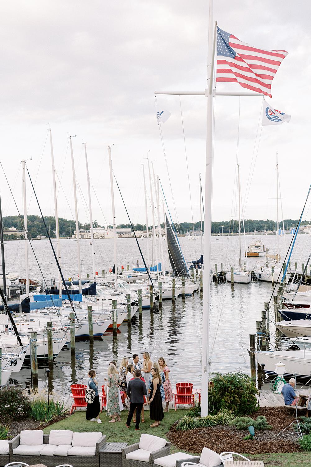 Ships on the Annapolis harbor.