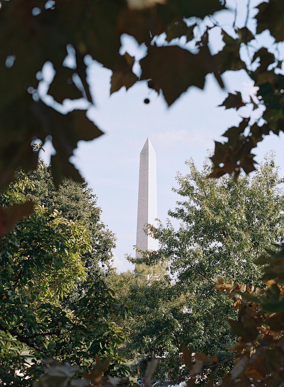 A view of The Washington Monument from DAR Constitution Hall.