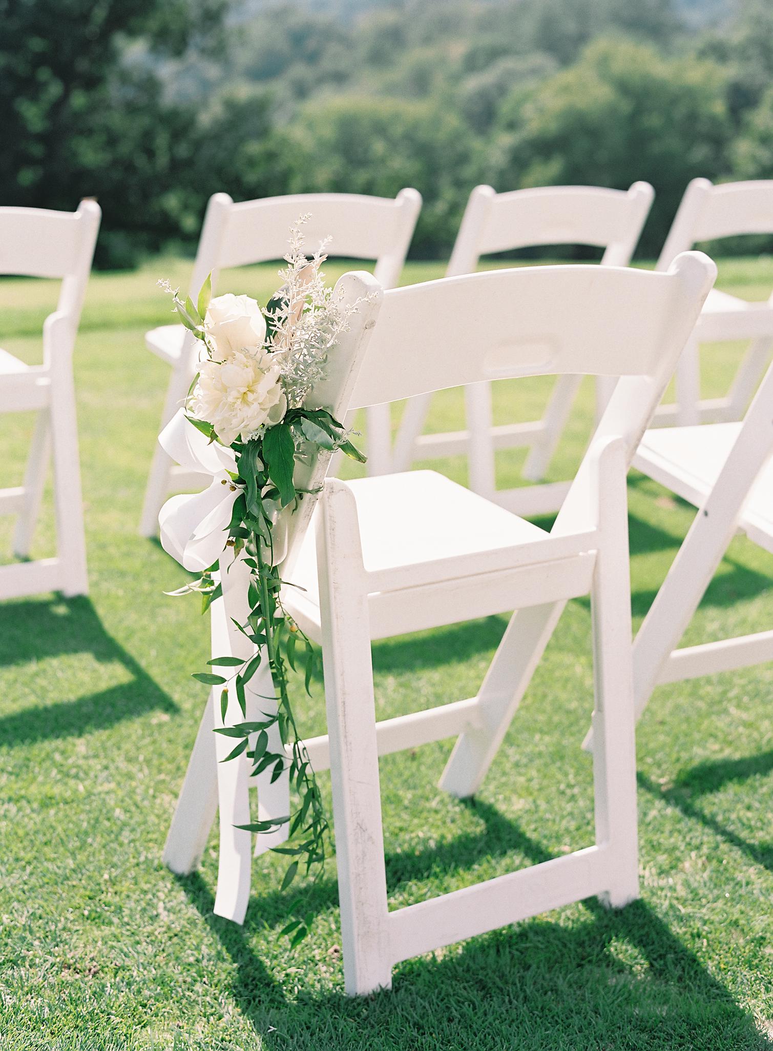 Ceremony chairs at an Omni Homestead Resort wedding.