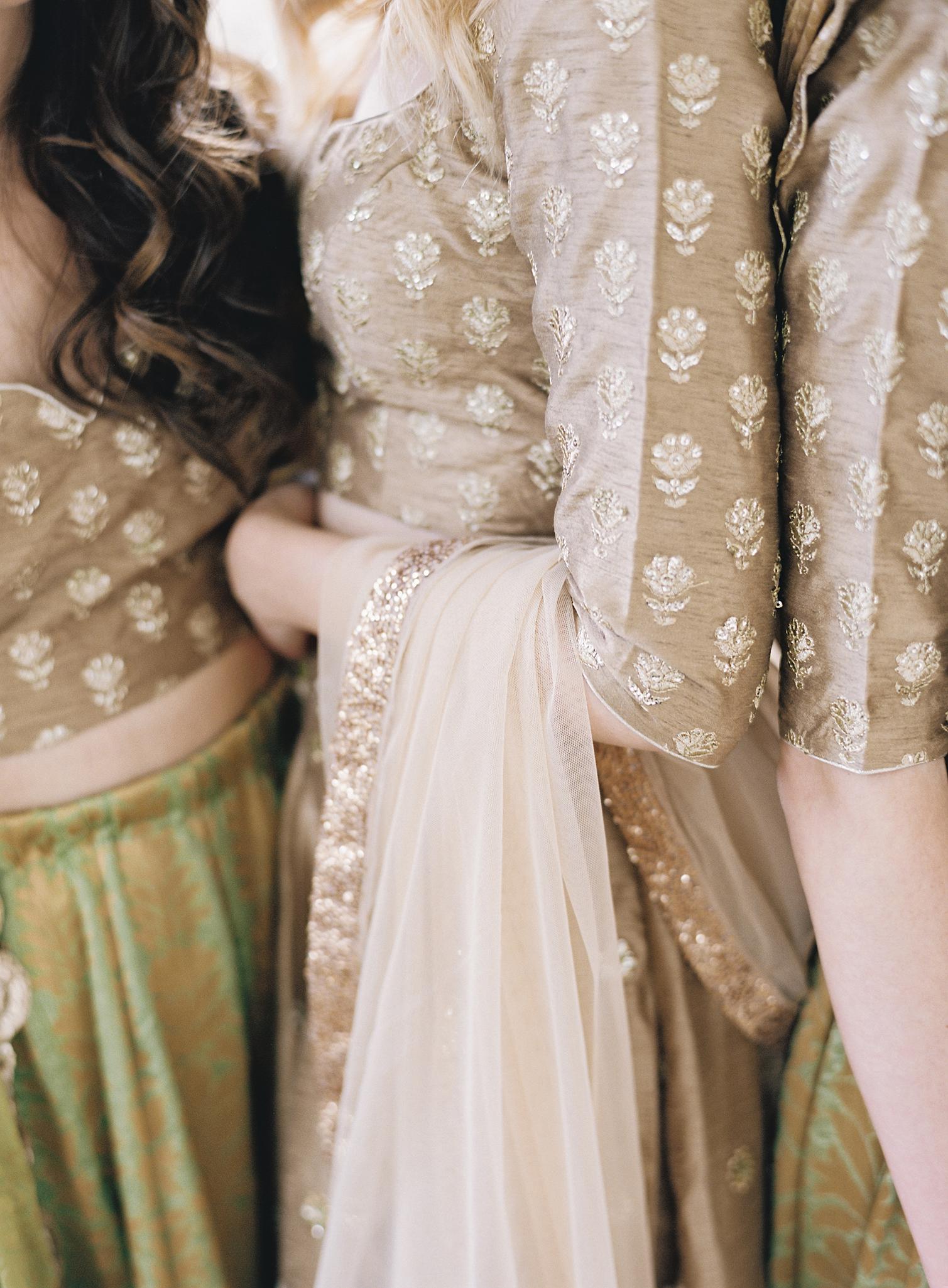 Bridesmaids sari's at an Omni Homestead Resort Wedding.