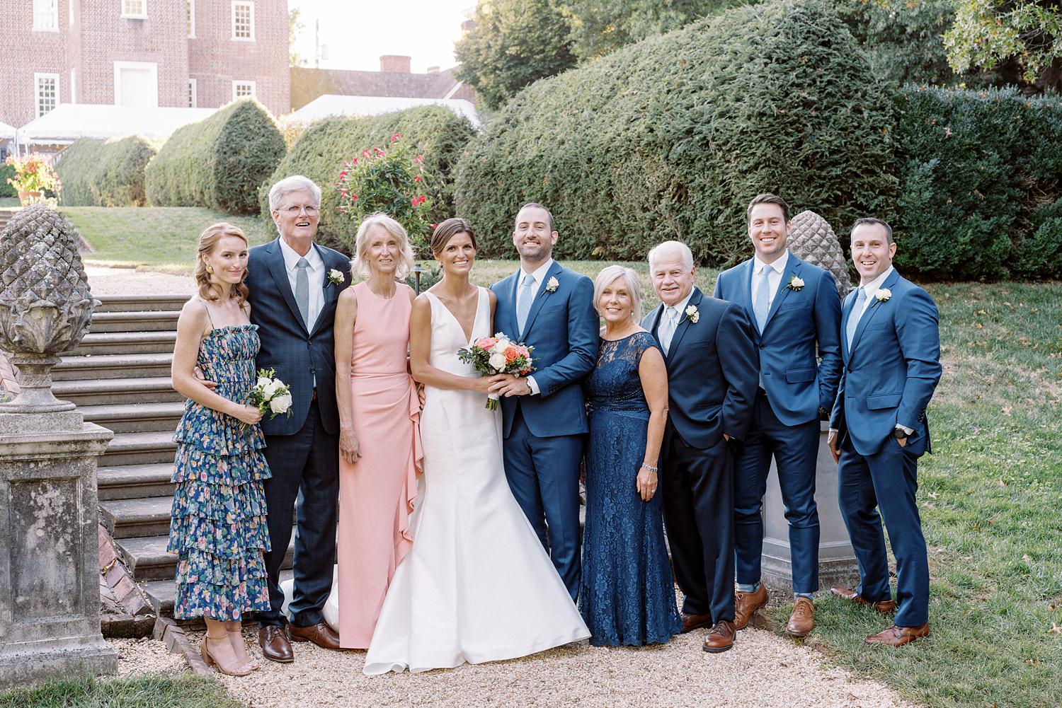 Family portrait at The William Paca House and Gardens.